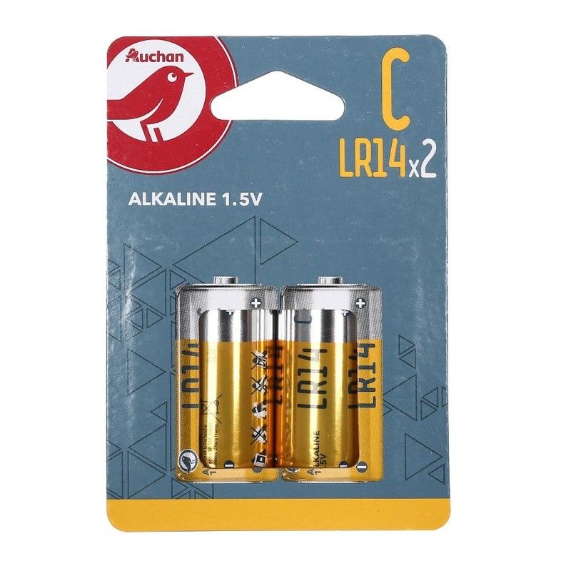 Baterie alkaliczne Auchan C LR14 Auchan 2 sztuki