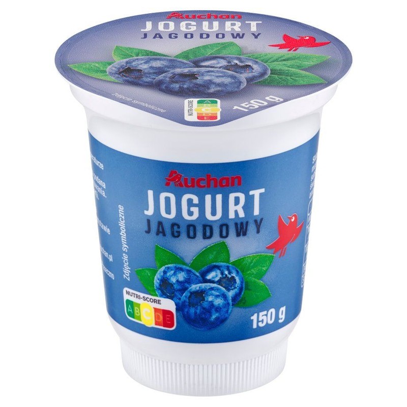 Jogurt o smaku jagodowym Auchan 150 g