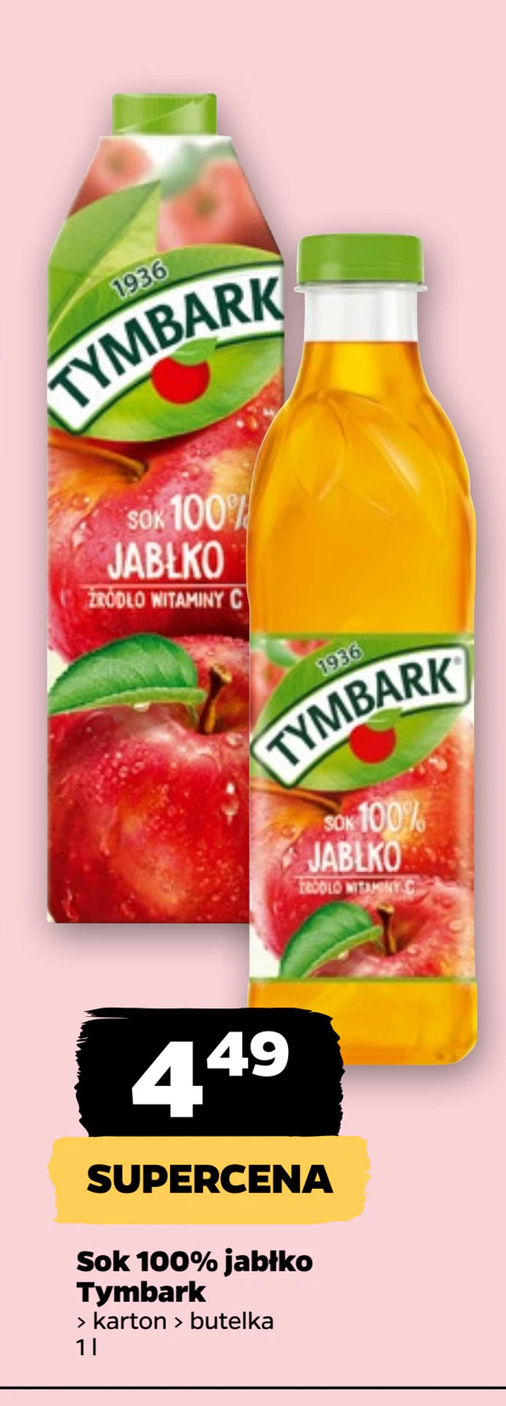 Sok 100% jabłko Tymbark