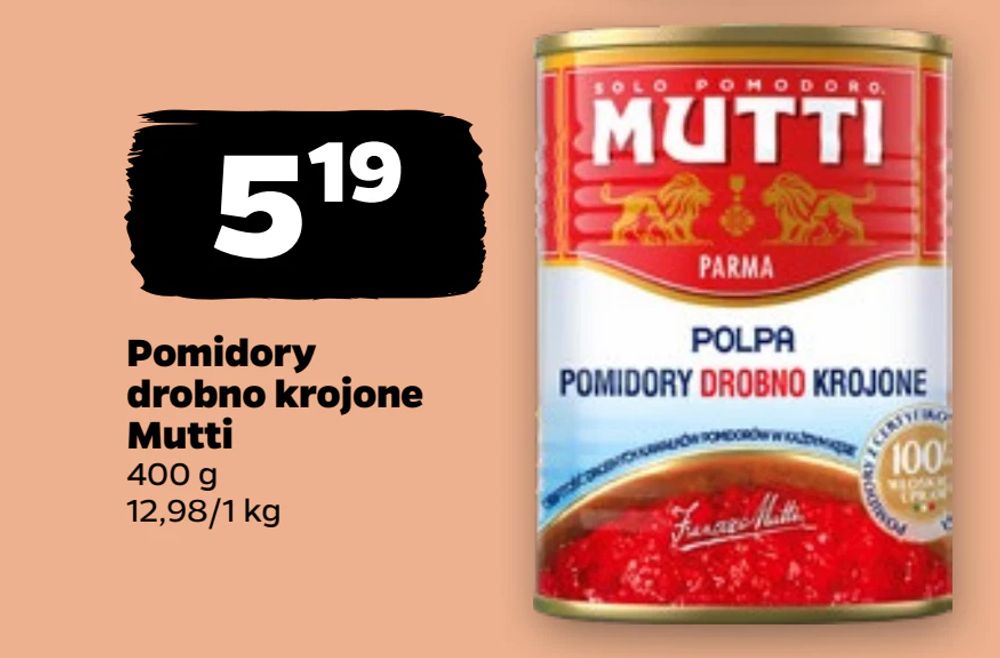Pomidory drobno krojone Mutti
