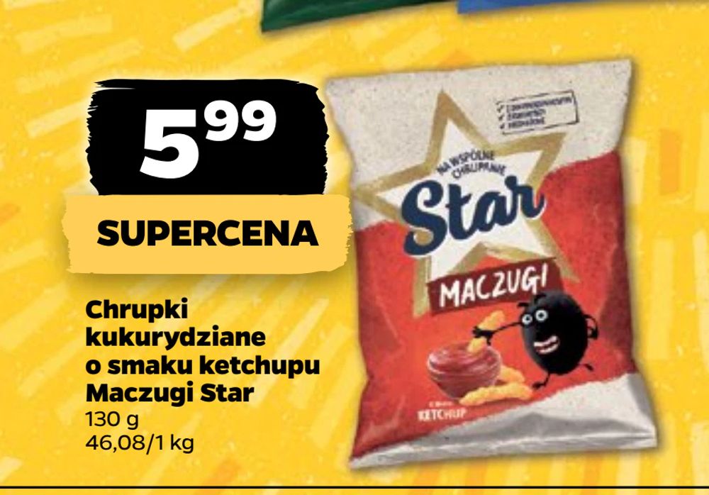 Chrupki kukurydziane o smaku ketchupu Maczugi Star