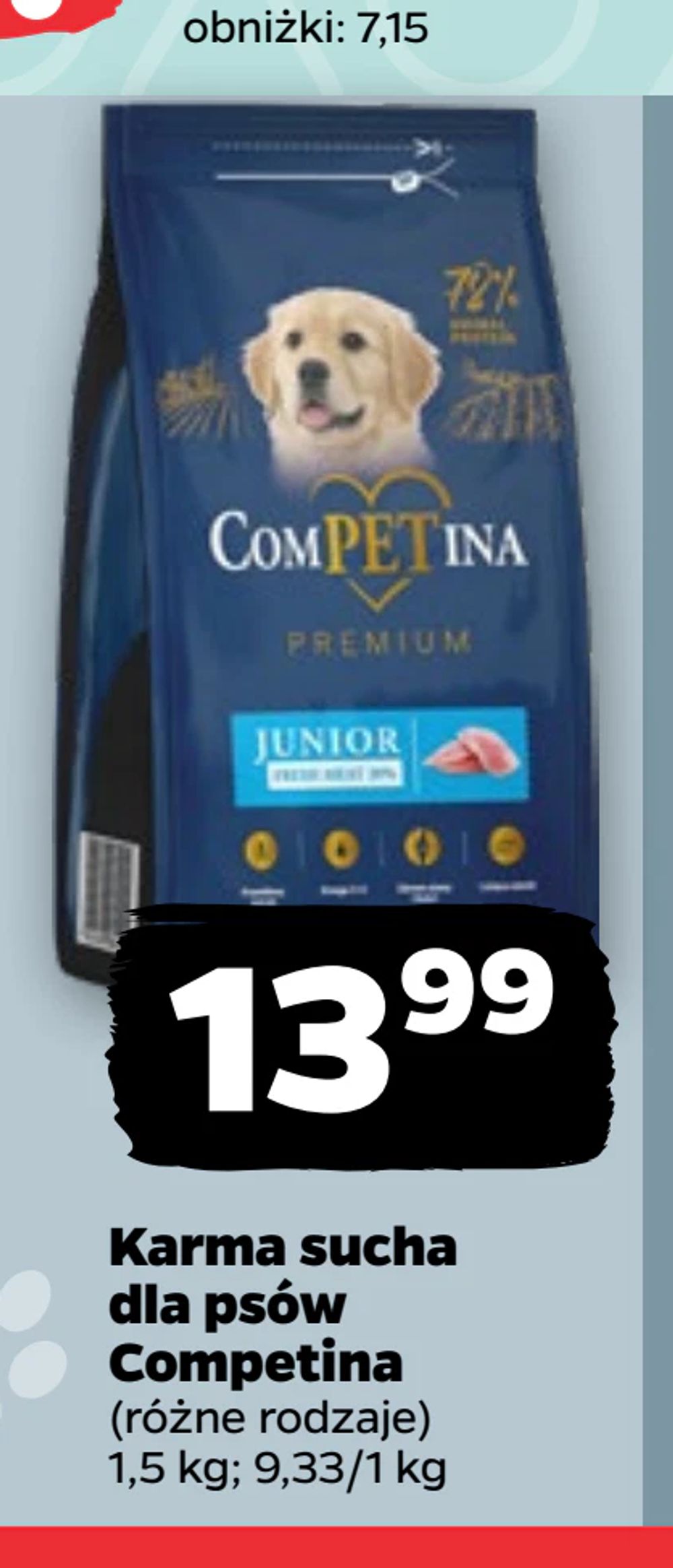 Karma sucha dla psów Competina