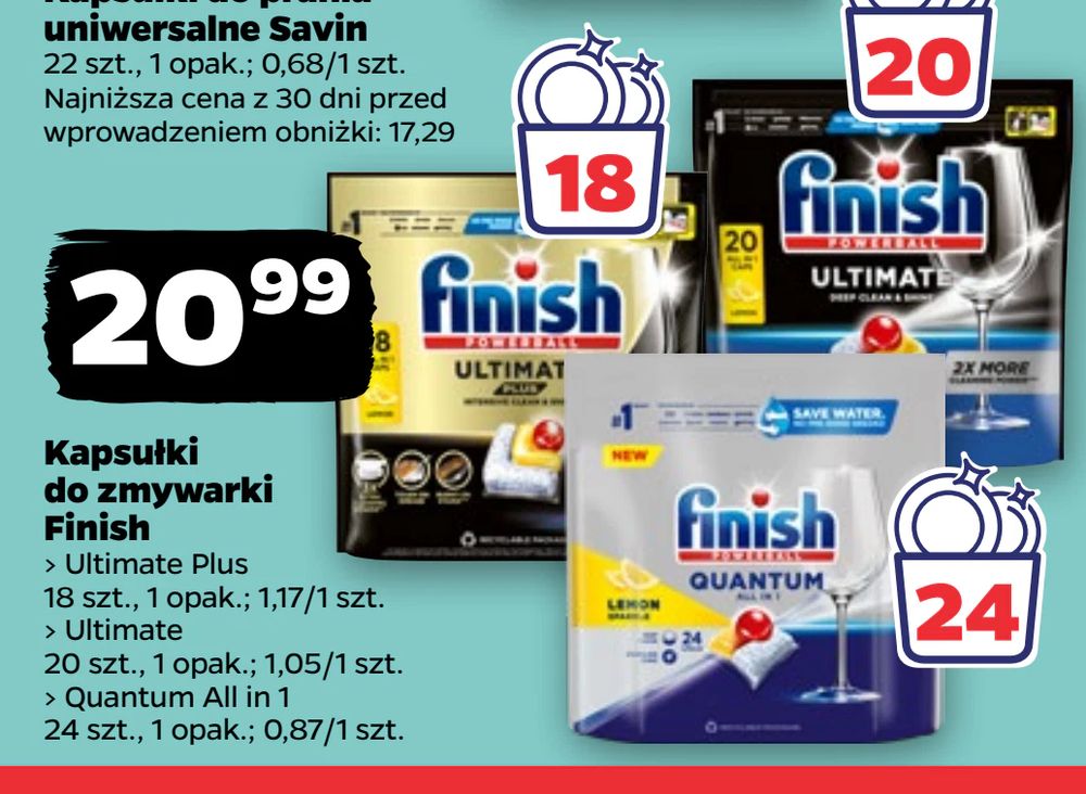 Kapsułki do zmywarki Finish