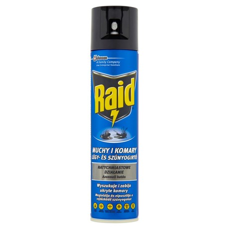 Raid Aerozol przeciw muchom komarom osom i innym owadom latającym 400 ml