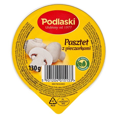 Podlaski Pasztet z pieczarkami 130 g