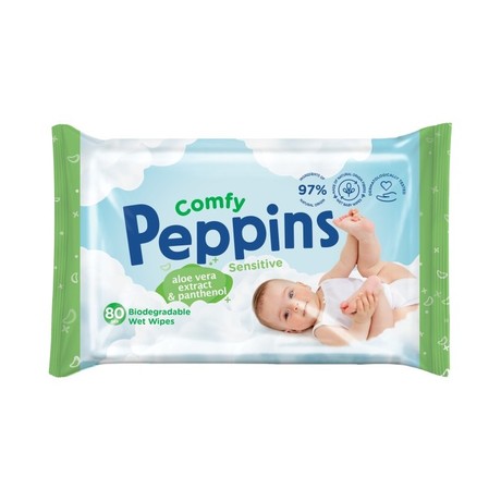 Peppins Chusteczki nawilżane sensitive 80 szt.