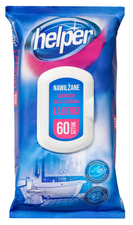 Helper Ściereczki nawilżane do łazienki 60 szt.