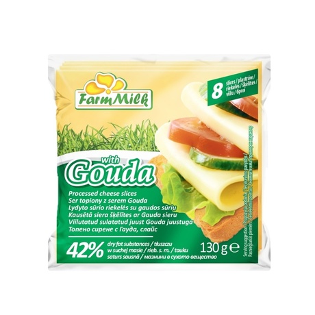 Farm Milk Ser topiony gouda plastry 130g
