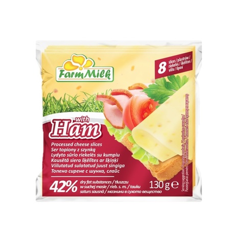 Farm Milk Ser topiony z szynką plastry 130g