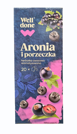 Well Done Herbata owocowa aronia i czarna porzeczka 20x2g