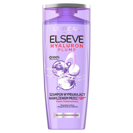 L'Oreal Paris Elseve Hyaluron Plump Szampon wypełniający nawilżeniem przez 72 h 400 ml