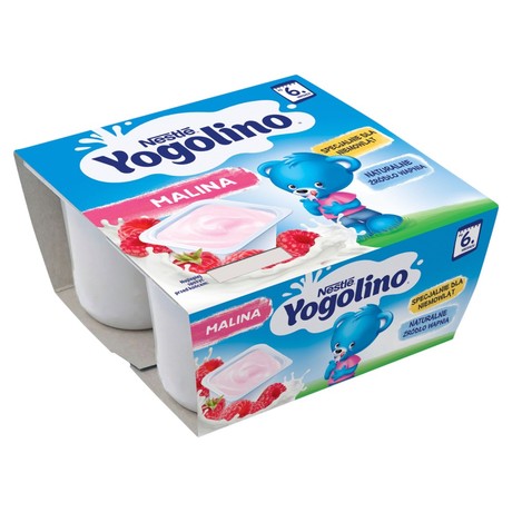 Nestlé Yogolino Deserek mleczno-owocowy malina po 6. miesiącu 400 g (4 x 100 g)