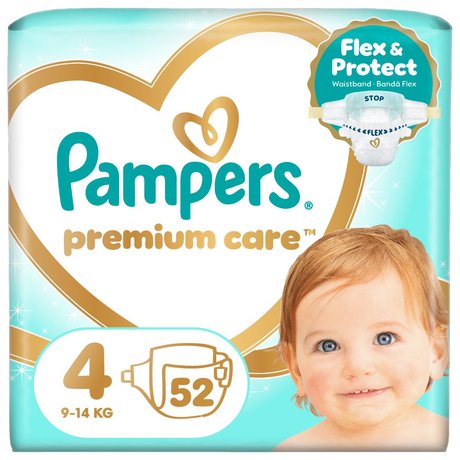 Pampers Premium Care Rozmiar 4, 52 Pieluszek, 9kg-14kg