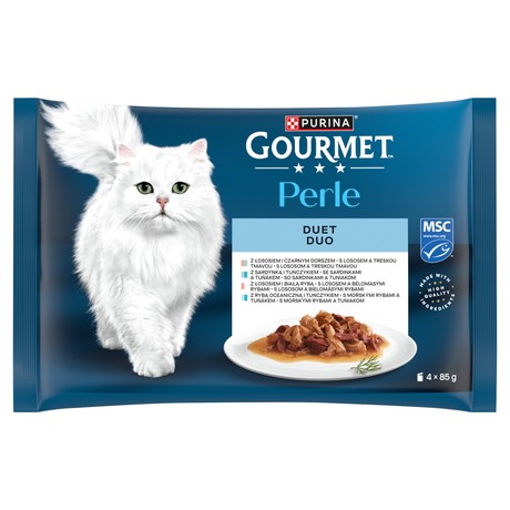 Gourmet Perle Karma dla dorosłych kotów duet 340 g (4 x 85 g)