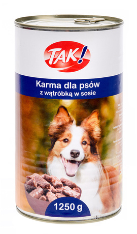 Karma dla psa z wątróbką 1250g Tak