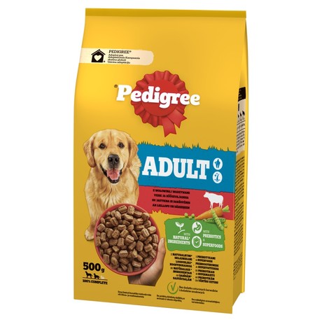 Pedigree Adult Sucha karma dla psów z wołowiną i warzywami 500 g
