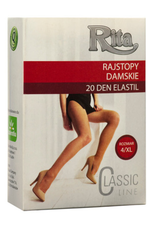 Rita/Home Care Rajstopy elastil 20 DEN beż roz. 4