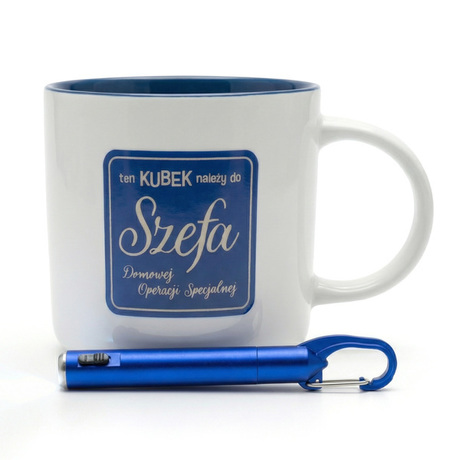 Dzień Taty Kubek z mini długopisem led