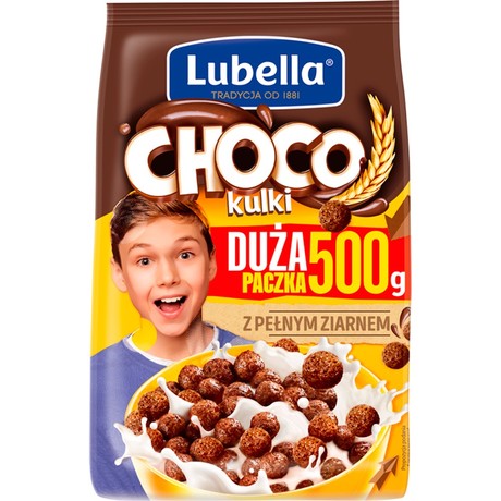 Lubella Choco kulki Zbożowe kulki o smaku czekoladowym 500 g