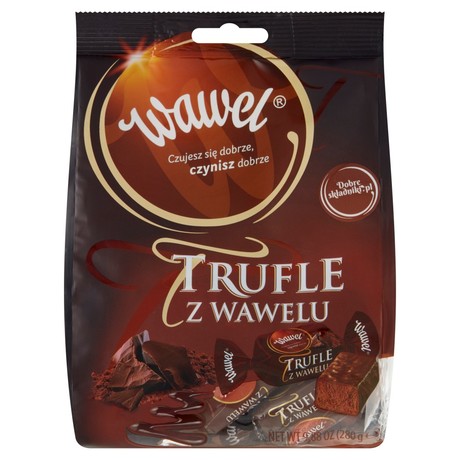 Wawel Trufle z Wawelu Cukierki o smaku rumowym w czekoladzie 280 g