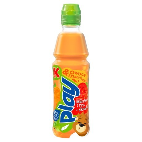 Kubuś Play Owoce & Marchew Napój o smaku marchwi i maliny 400 ml