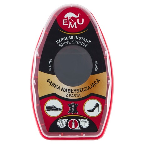 Emu Gąbka nabłyszczająca z pastą czarna 6 ml