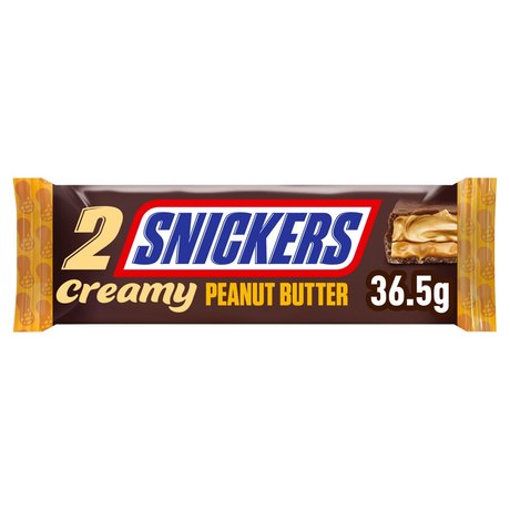 Snickers Creamy Peanut Butter Baton z nadzieniem masła orzechowego 36,5 g (2 x 18,25 g)