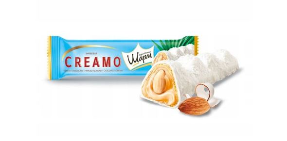 Creamo Batonik waflowy migdał-kokos 29g