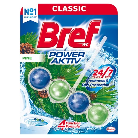 Bref WC Power Aktiv Zawieszka myjąco-zapachowa do muszli WC sosnowy las 50 g