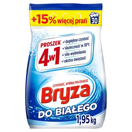 Bryza 4w1 Proszek do prania do białego 1.95 kg (30 prań)