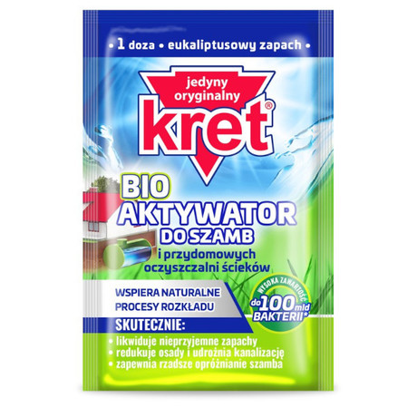 Kret Bio Aktywator do szamb i przydomowych oczyszczalni ścieków 25 g