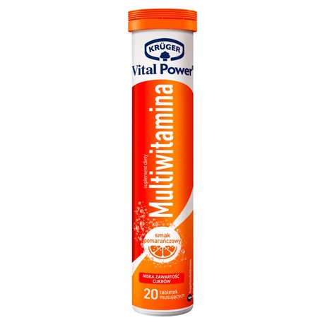 Krüger Vital Power Multiwitamina smak pomarańczowy 90 g (20 sztuk)