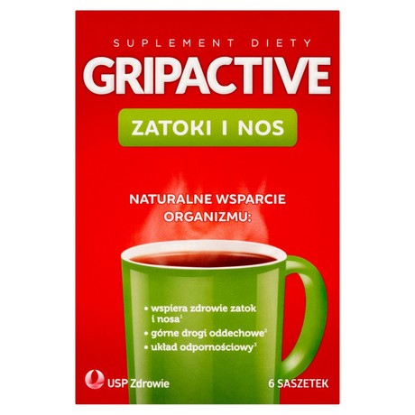 Gripactive Suplement diety zatoki i nos 18 g (6 x 3 g)
