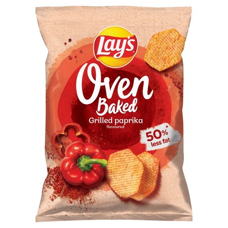 Lay's Oven Baked Pieczone formowane chipsy ziemniaczane o smaku grillowanej papryki 110 g