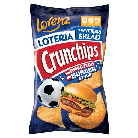 Crunchips Chipsy ziemniaczane o smaku cheeseburgera 130 g