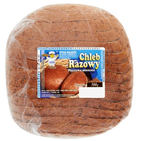 Piekarnia Bajgiel Chleb razowy krojony 500 g