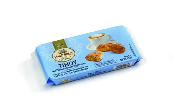 Asolo Dolce Tindy Ciastka z nadzieniem o smaku Cappuccino 110 g