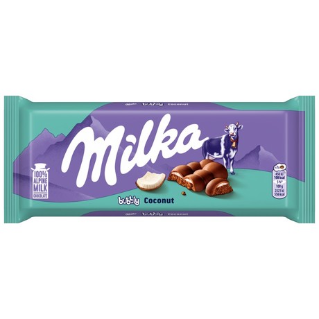 Milka Bubbly Czekolada mleczna z nadzieniem kokosowym 97 g