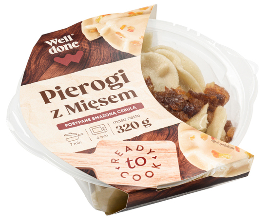Well Done Pierogi z mięsem i cebulką 340 g