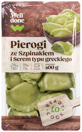 Well Done Pierogi ze szpinakiem i serem 400 g