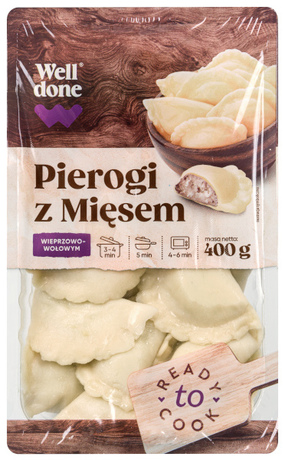 Well Done pierogi z mięsem 400 g