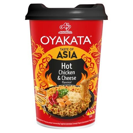 Oyakata Danie instant z sosem i makaronem typu noodle o smaku ostrego kurczaka z serem 97 g