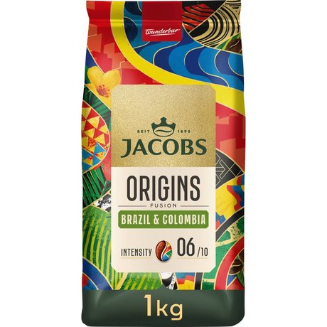Jacobs Origins Fusion Brazil & Colombia Kawa ziarnista palona 1000 g