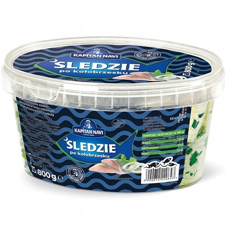 Śledzie po Kołobrzesku 800g Kapitan Navi