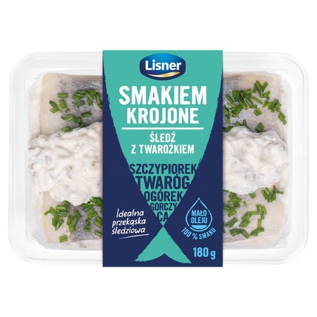 Lisner Smakiem Krojone Śledź z twarożkiem 180 g