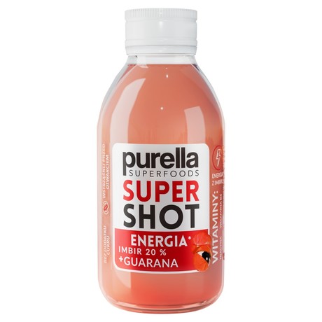 Purella Superfoods SuperShot Napój niegazowany imbir + guarana 100 ml