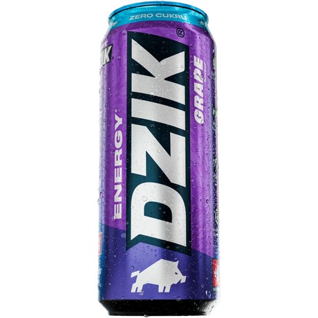 Dzik Energy Napój energetyzujący o smaku winogronowym bez cukru 500 ml