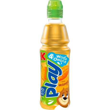 Kubuś Play Woda & Owoce Napój owocowy o smaku mango 400 ml