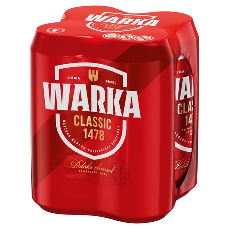 Warka Classic Piwo jasne 4 x 500 ml