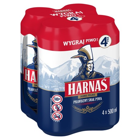 Harnaś Piwo jasne pełne 4 x 500 ml